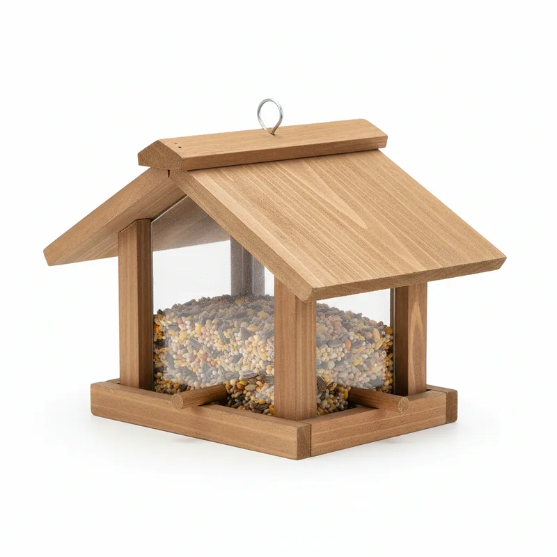 Schrodt Designs Copper roof hopper feeder